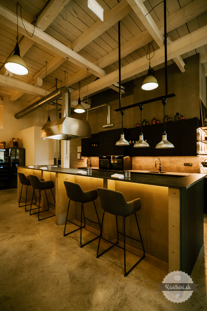 interiér a chef´s table reštaurácie ORIGIN